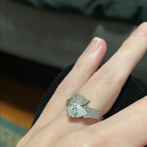 🖤5/$25 Elegant Silver zirconia Diamond Ring